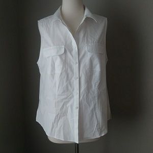 Chico's no-iron sleeveless button up